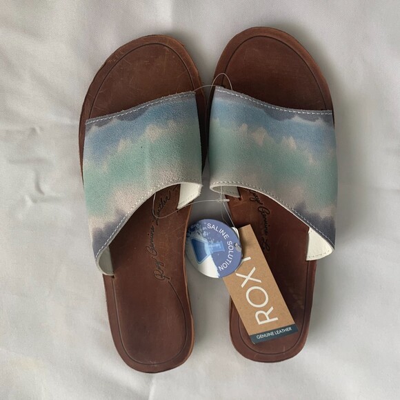 Roxy Women's Sandals Bundle Flip Flop Slides Leather Beach Vacation NWT Sz 9 - Picture 6 of 13